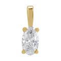 Séraphine 14K Gold Oval Diamond Pendant