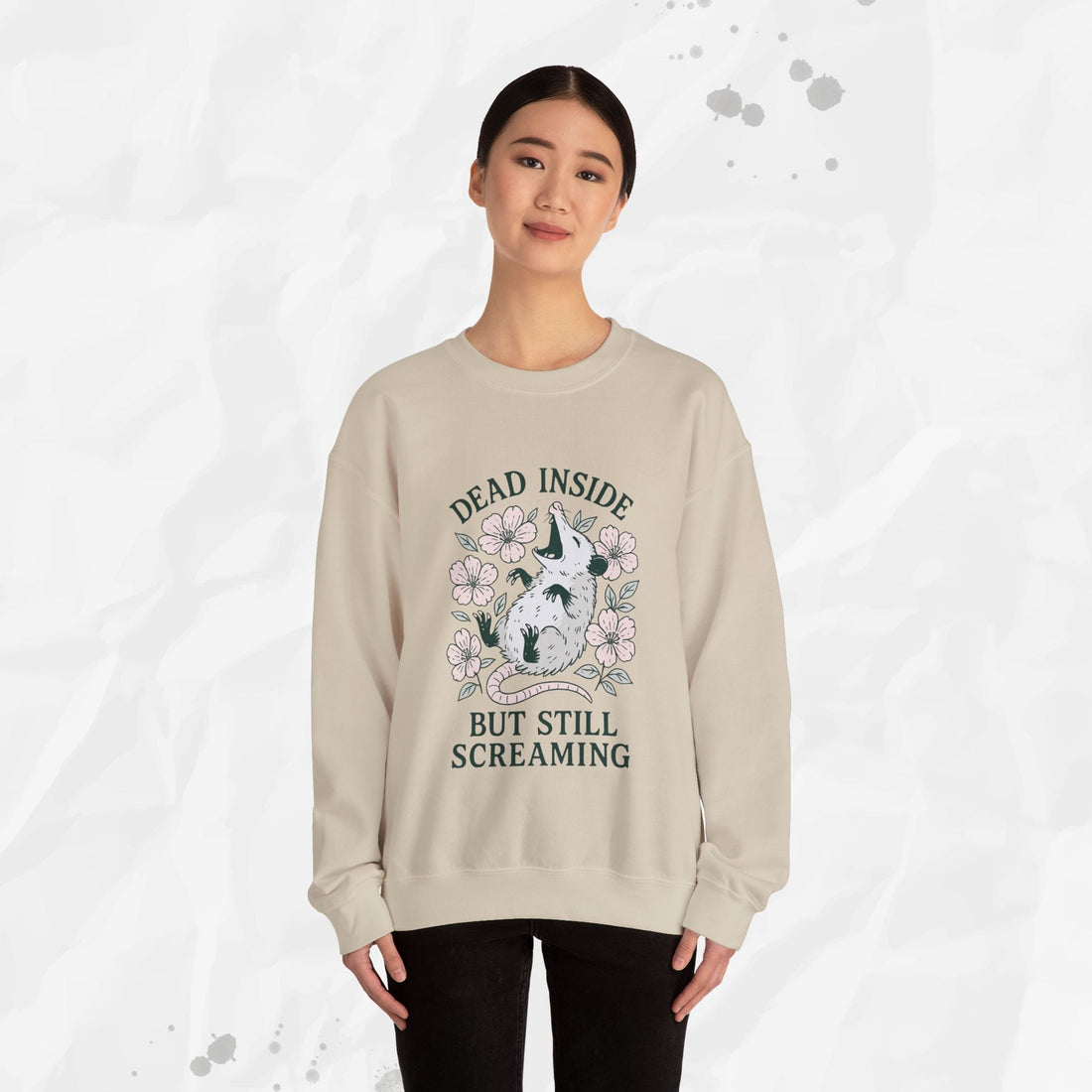 Dead Inside but Still Screaming – Crewneck Sweatshirt
