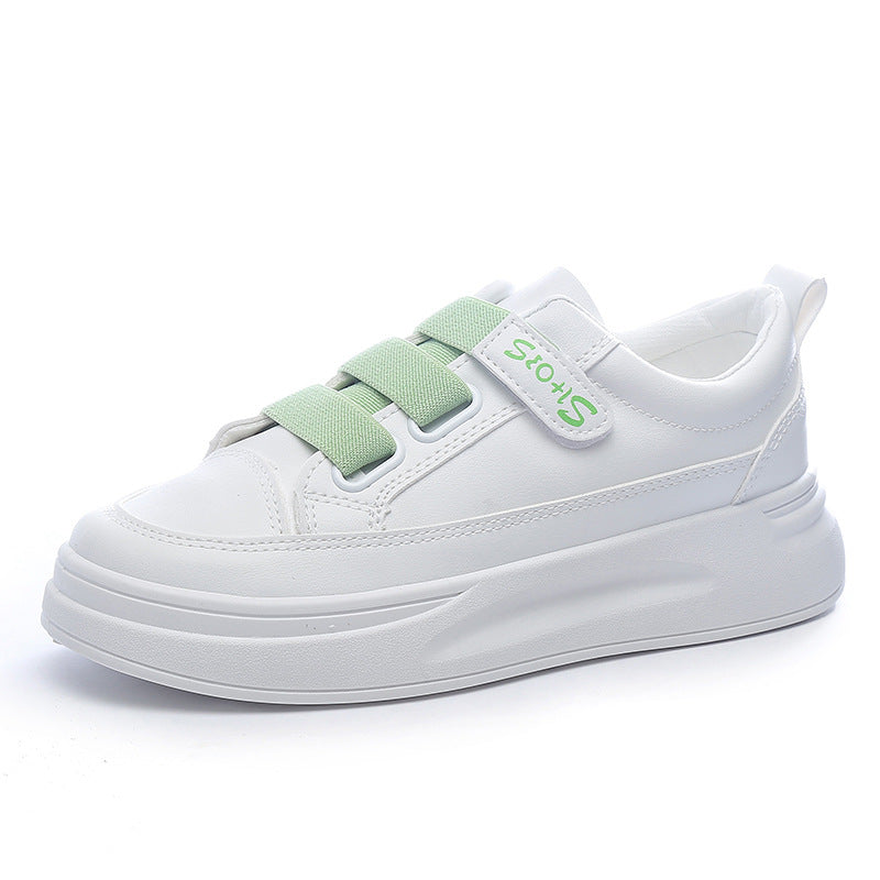 Women's Trendy White Platform Sneakers with Adjustable Straps - Image 5