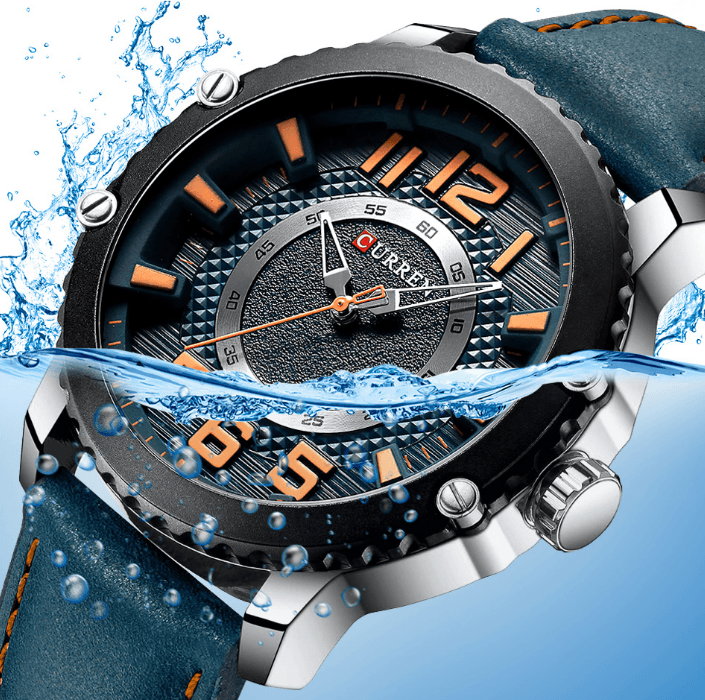 Men's Sporty Waterproof Chronograph Watch with Large Number Details