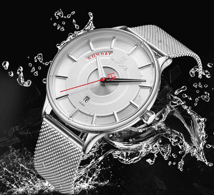 Minimalist Stainless Steel Analog Quartz Watch for Men