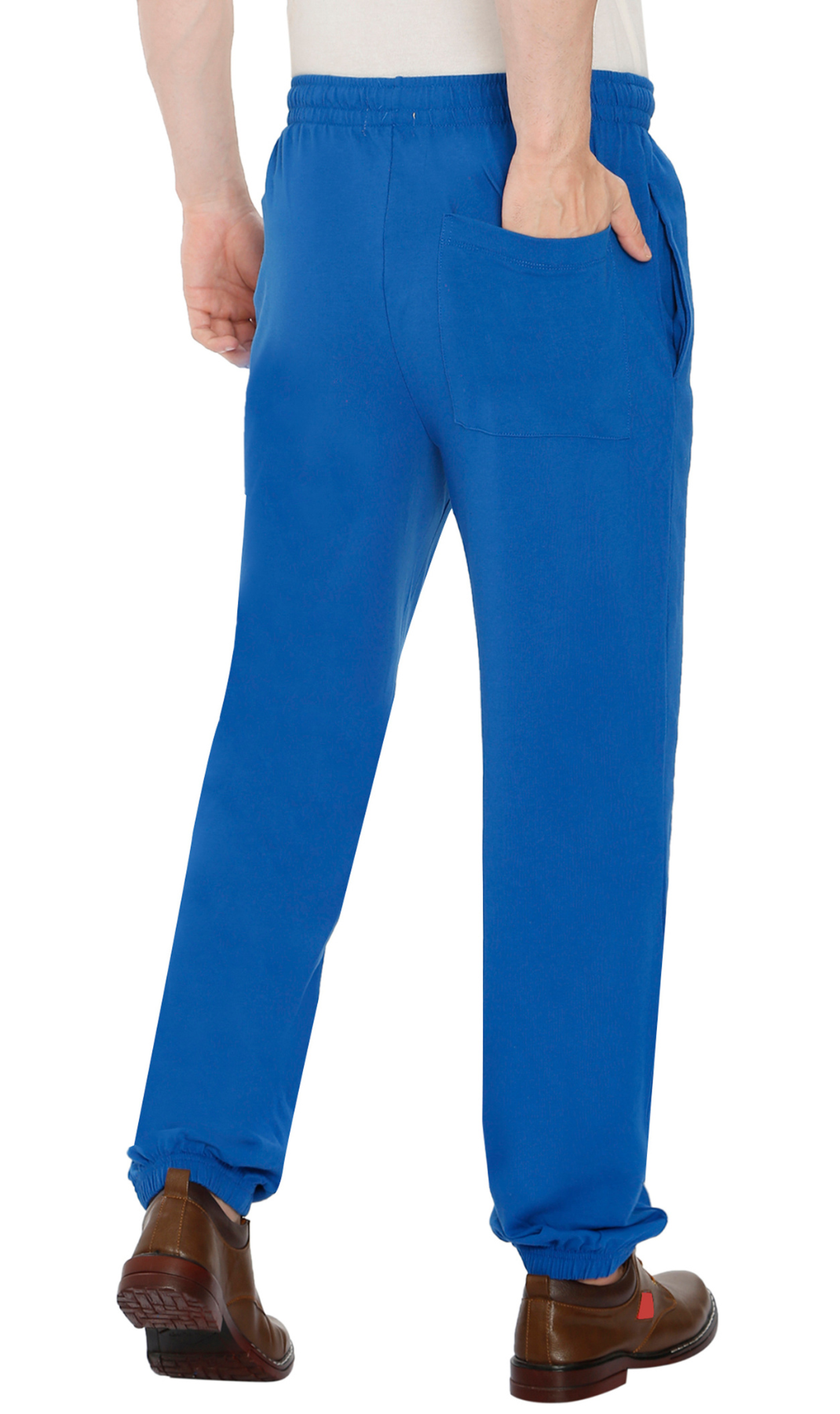 Men's Pull-On Elastic Waist Knit Pants - Relaxed Fit Lounge Trousers