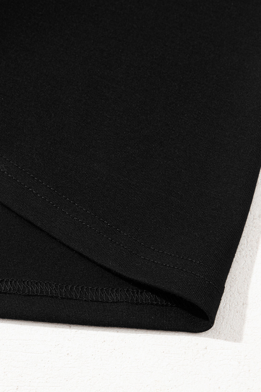 Black Crisscross V-Neck Butterfly Sleeve T-Shirt