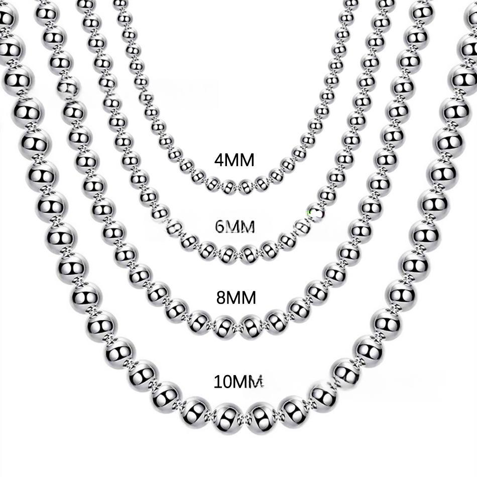 Classic Silver Jewelry Buddhist Rosary Necklace Accessory
