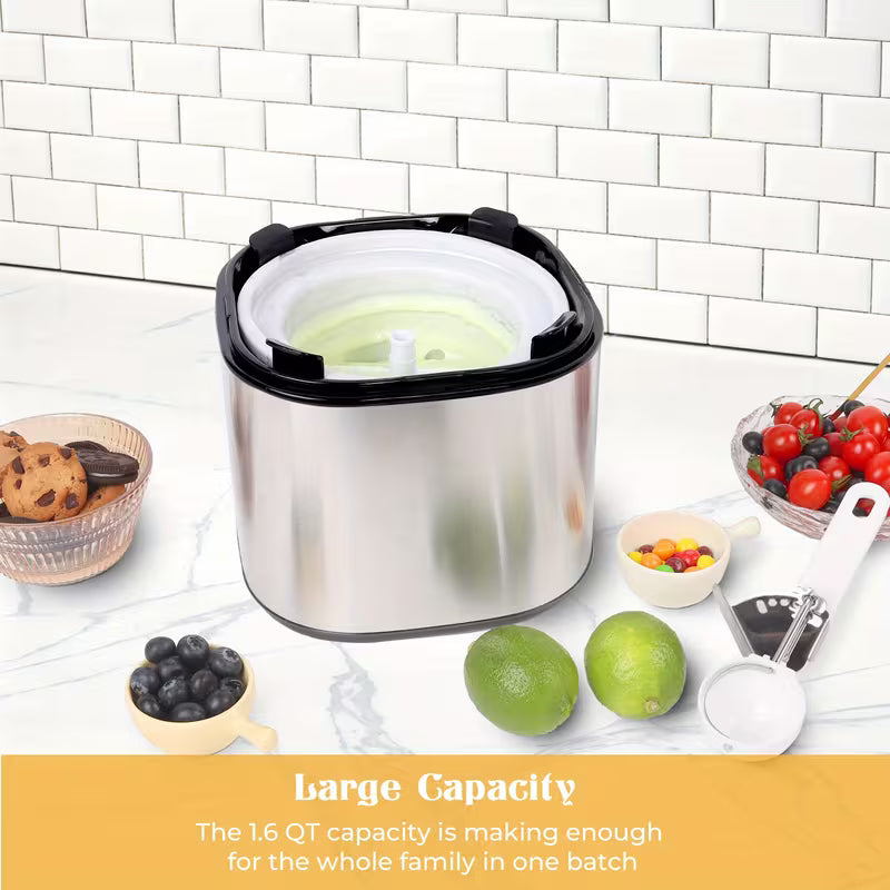 Automatic Ice Cream Machine with LED Display and Countdown Timer