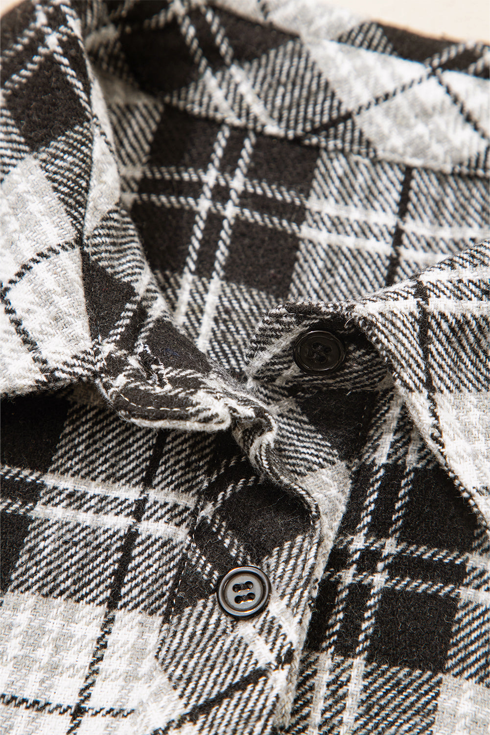Plaid Chest Pocket Long Sleeve Buttoned Shirt