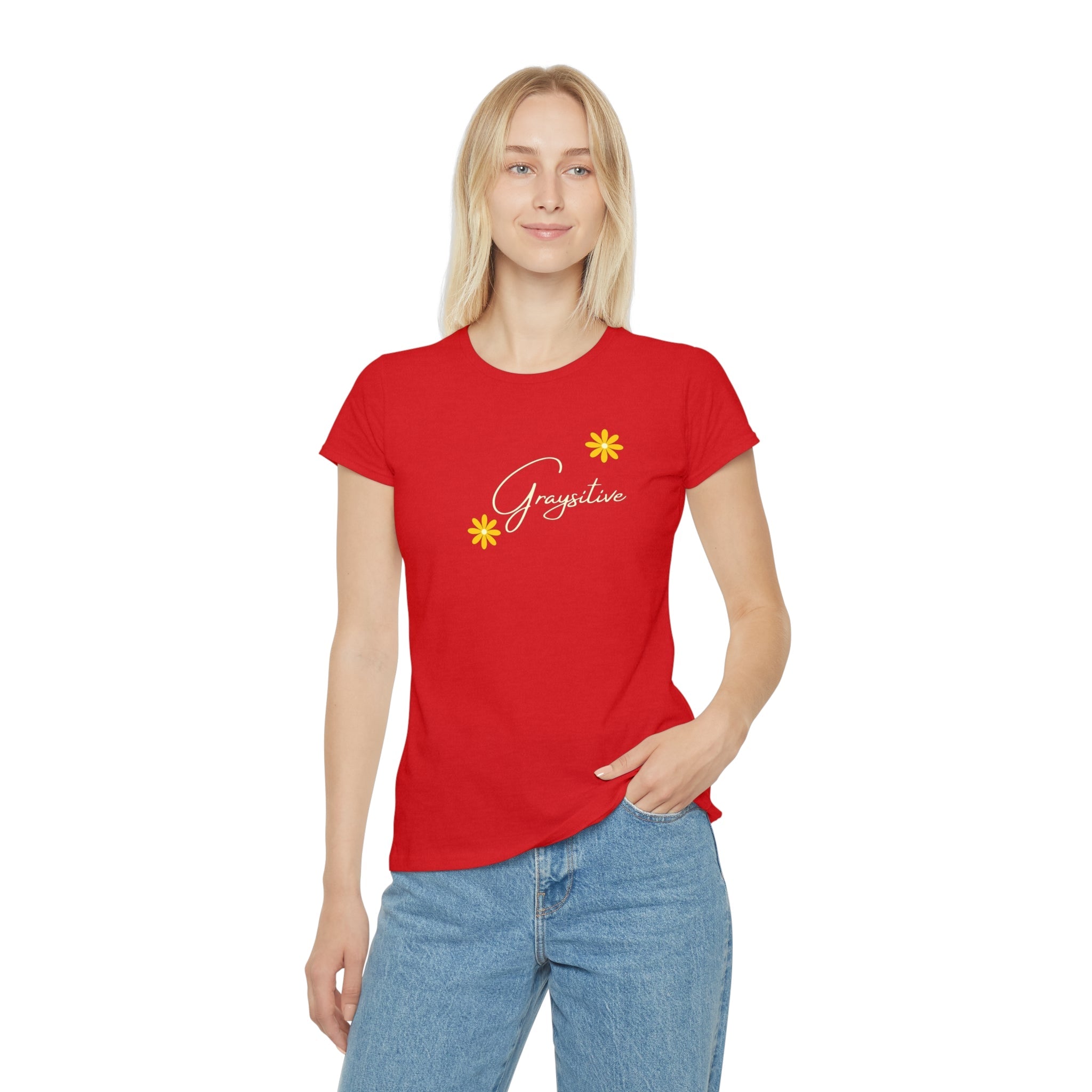 Women's Floral Graphic T-Shirt in Black, Pink, and Gray