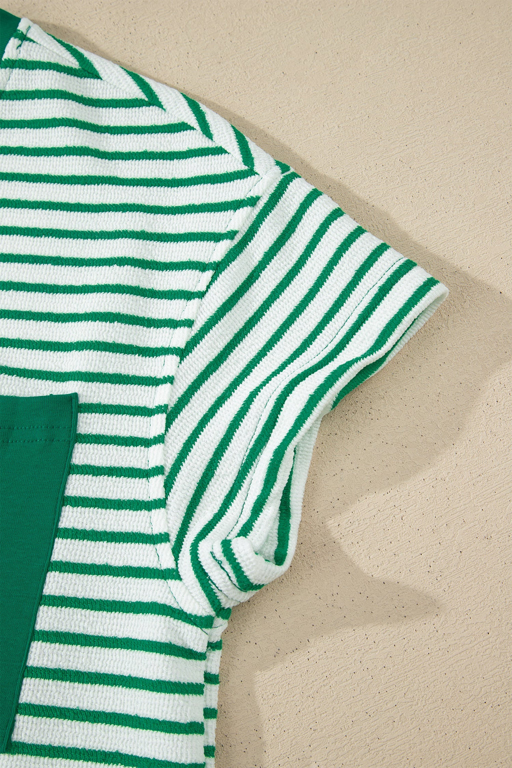 Tilly Stripe Tee & Pants Set - Green & White Casual Loungewear