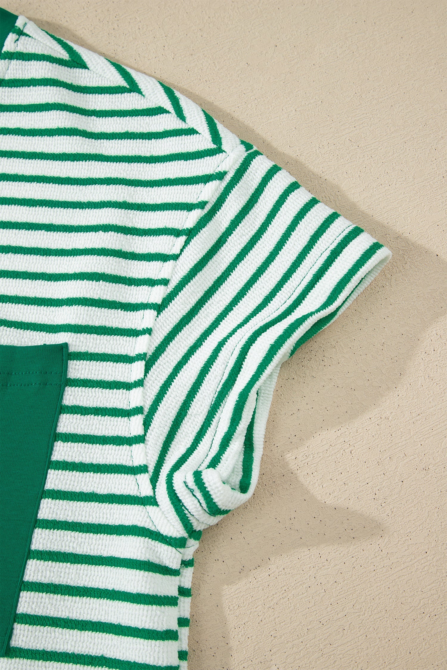 Tilly Stripe Tee & Pants Set - Green & White Casual Loungewear