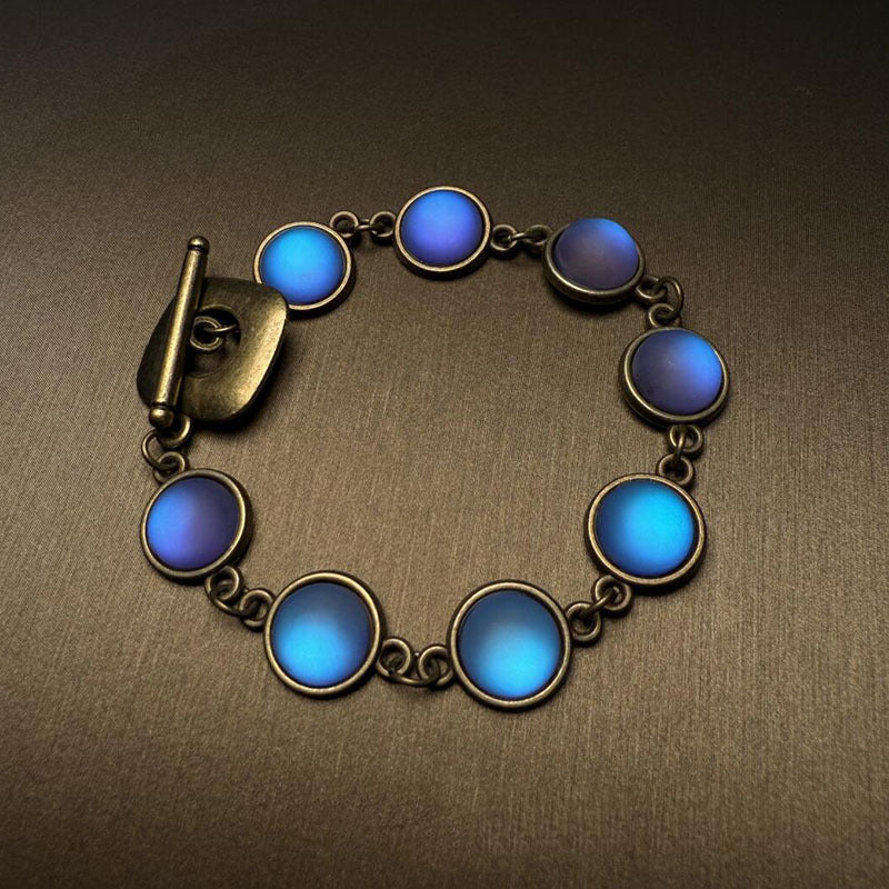 Vintage Blue Statement Heavy-Duty Bracelet for Women Elegant Jewelry