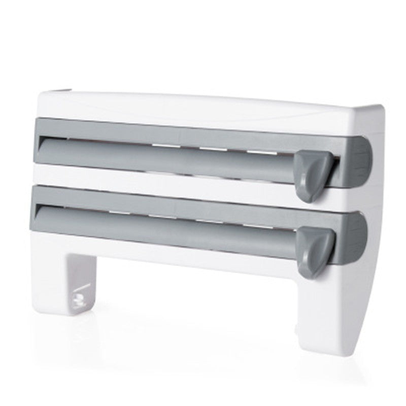4-in-1 Wall Mounted Kitchen Roll Holder Dispenser for Foil and Film