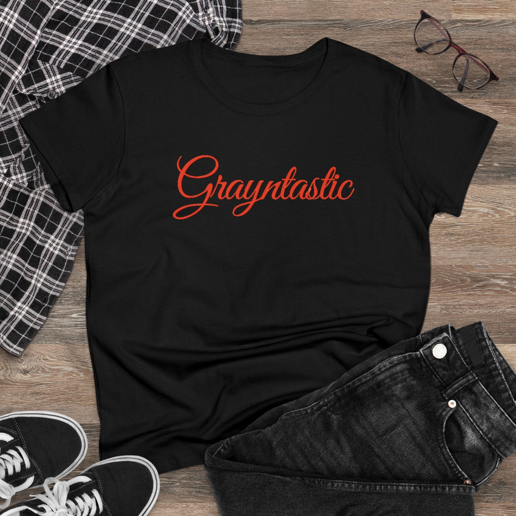 Women's Midweight Cotton T-Shirt - Casual Minimalist Crew