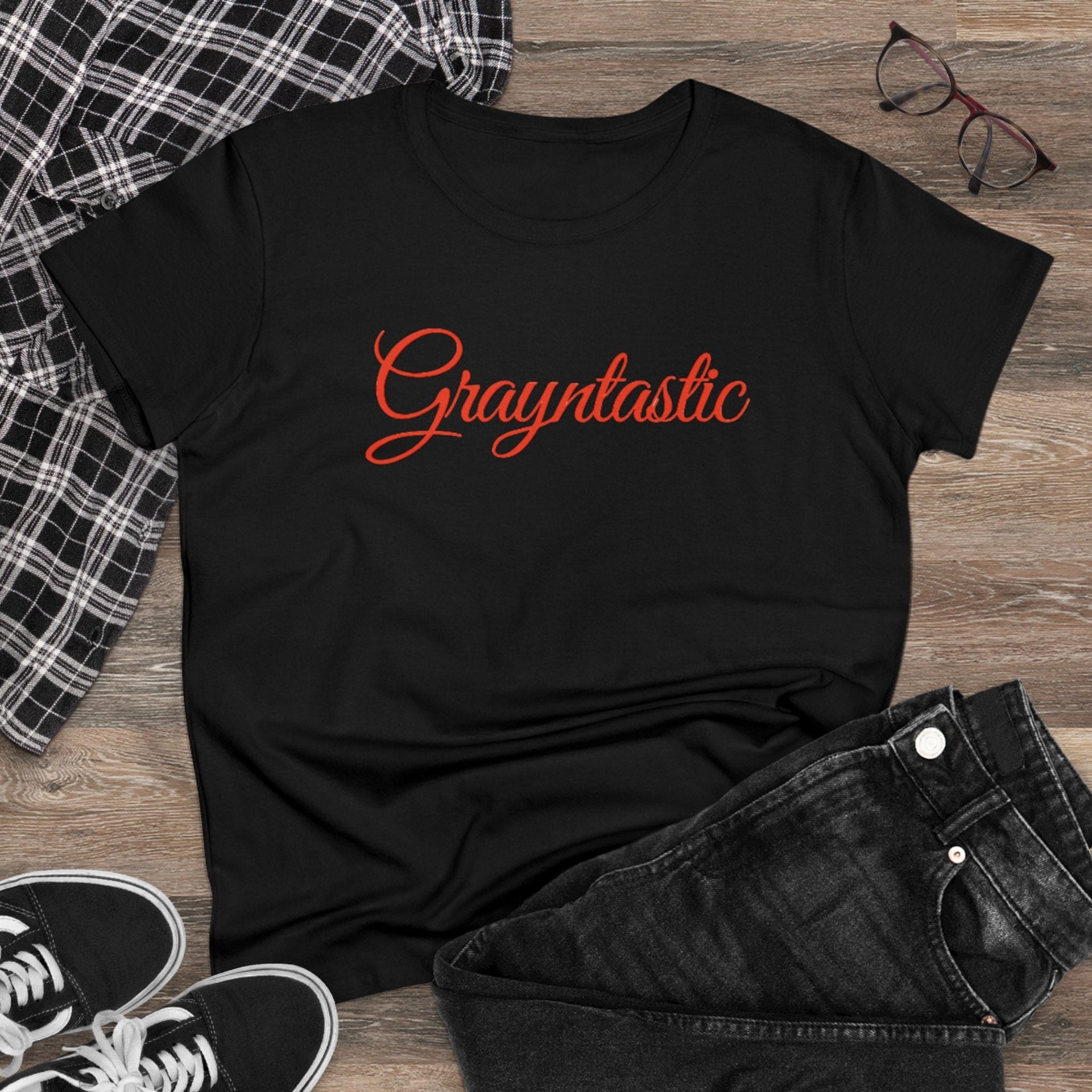 Women's Midweight Cotton T-Shirt - Casual Minimalist Crew