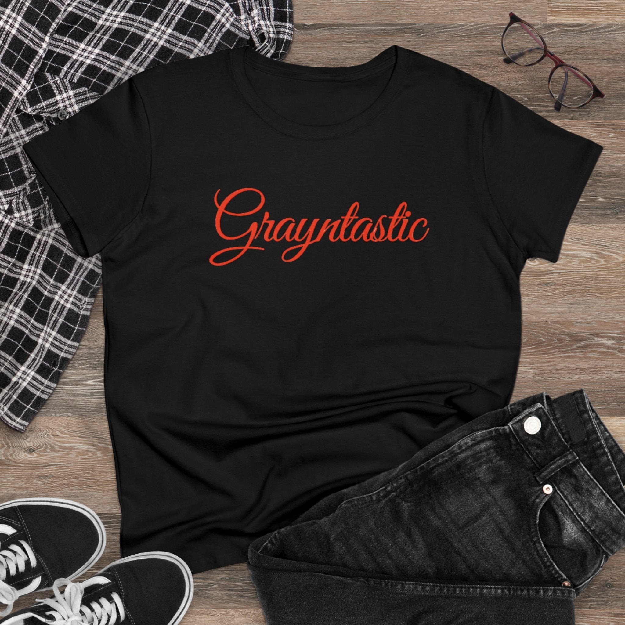 Women's Midweight Cotton T-Shirt - Casual Minimalist Crew