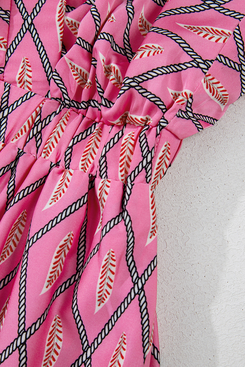 Geometric Paisley V-Neck High Waist Romper