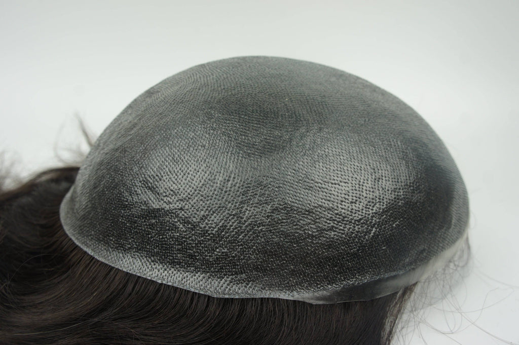 Men's PU Skin Toupee 100% Human Hair Natural Grooming Hairpiece