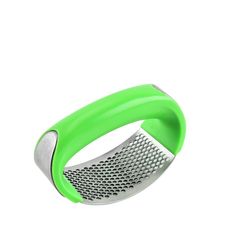 Stainless Steel Garlic Press - Ergonomic Manual Masher Tool