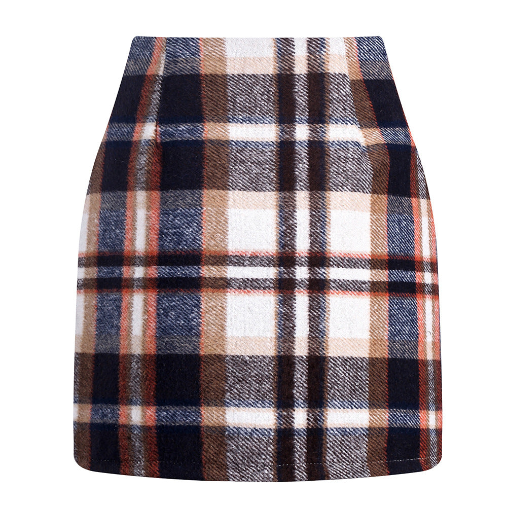 Women's High Waisted Plaid Pencil Skirt Harajuku Street Fashion - Image 7