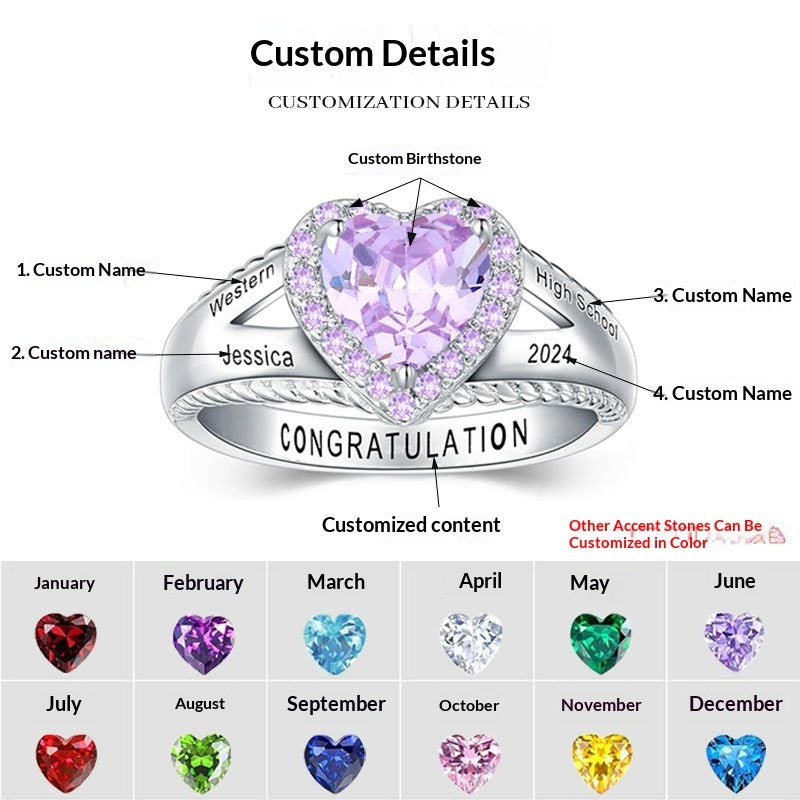 College Graduation Class Commemorative Ring
