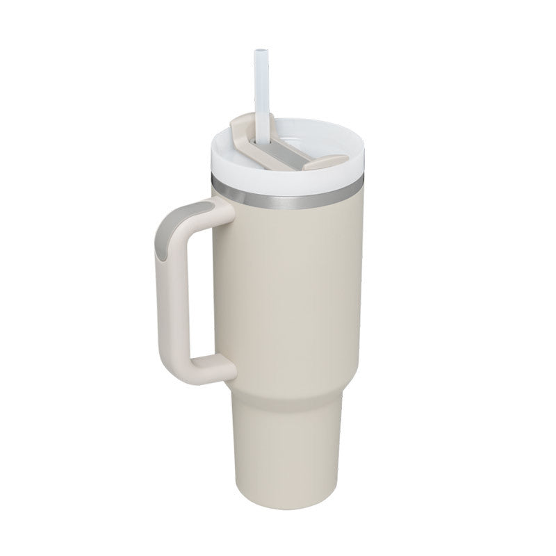40 oz Stainless Steel Insulated Tumbler with Handle and Straw