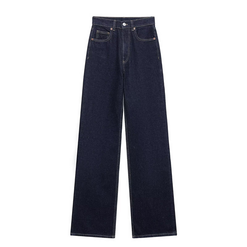 Women's Harajuku Loose Wide-Leg High-Rise Denim Jeans - Image 2