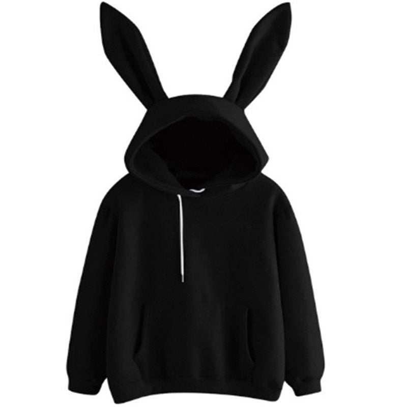 Harajuku Playful Rabbit Ear Hooded Sweatshirt for Women - Image 5