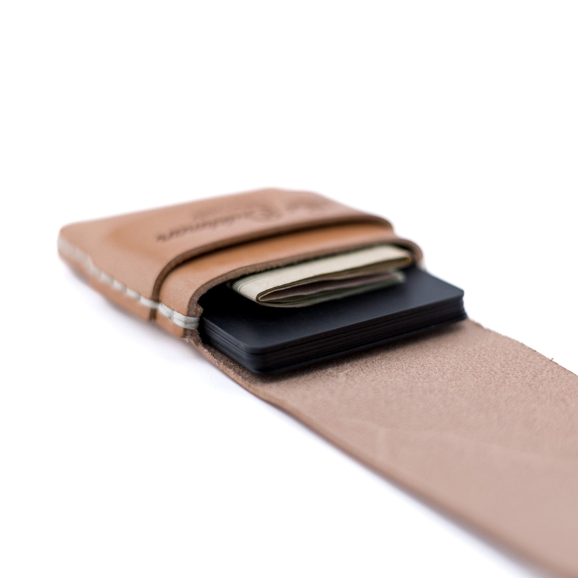 The Original Finnigan Leather Minimalist Card Holder - Russet