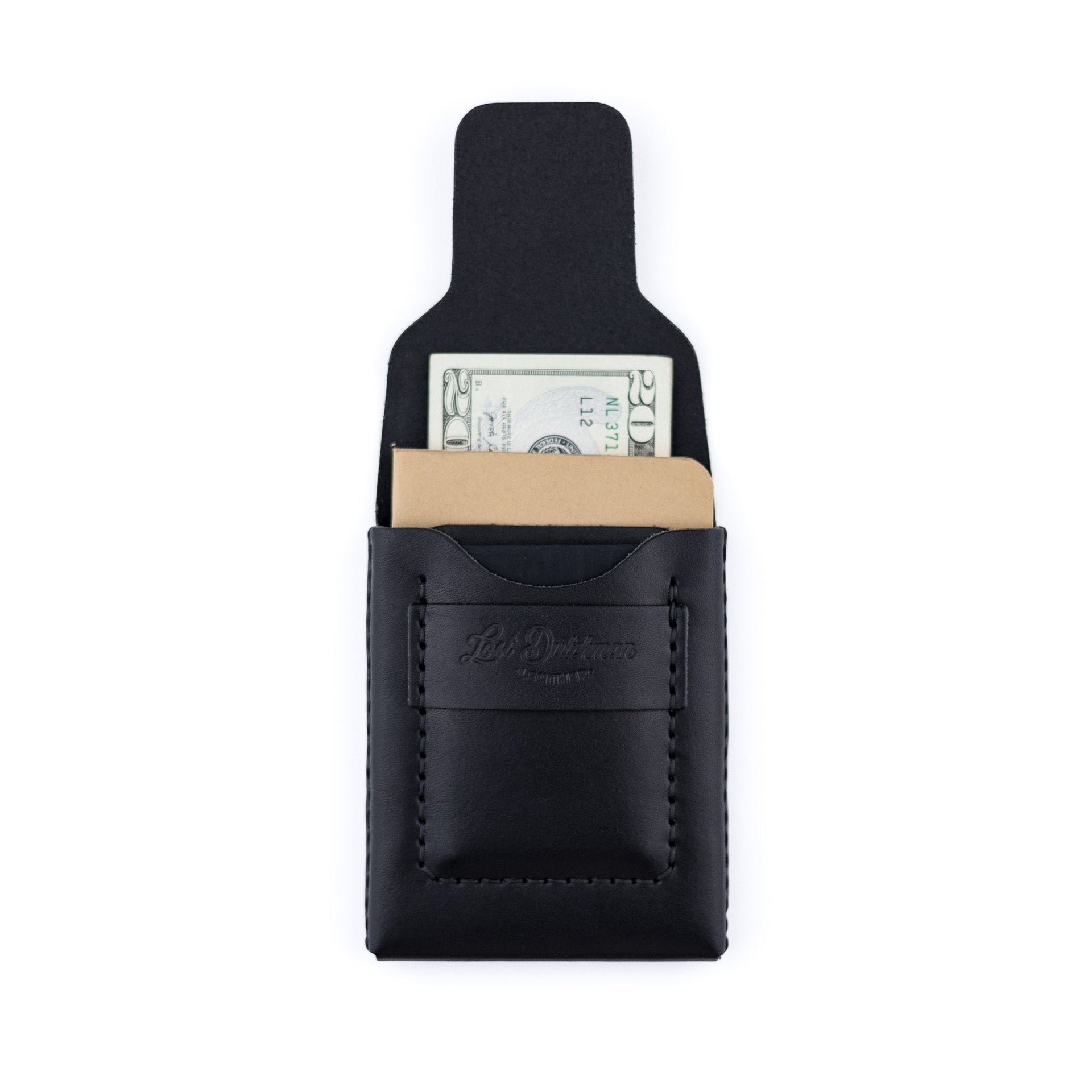 The Huckleberry Tall Leather Notebook Wallet – Black