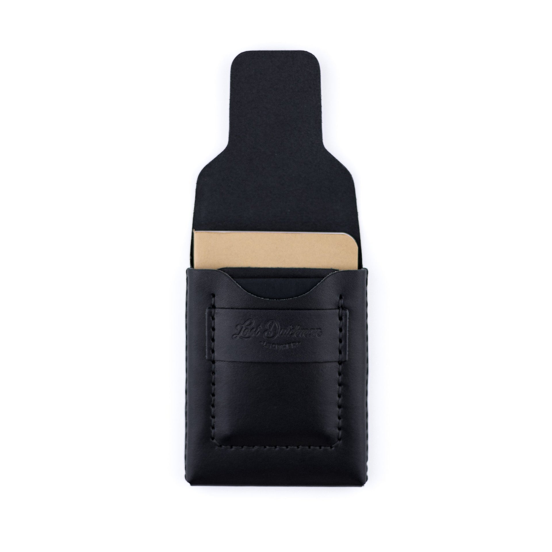 The Huckleberry Tall Leather Notebook Wallet – Black