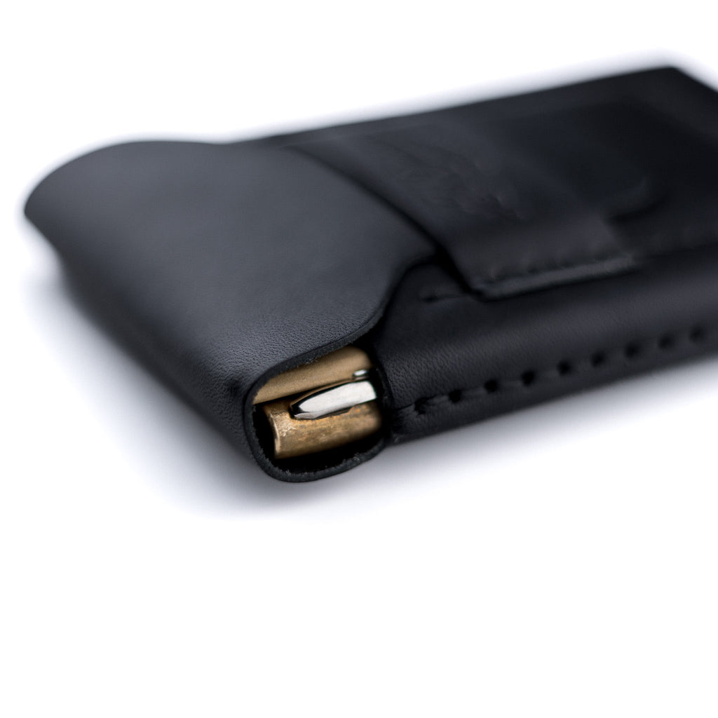 The Huckleberry Tall Leather Notebook Wallet – Black
