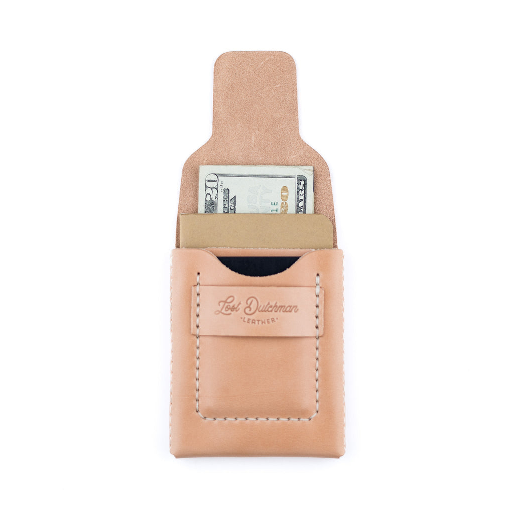 The Huckleberry Tall Notebook Wallet in Russet Leather