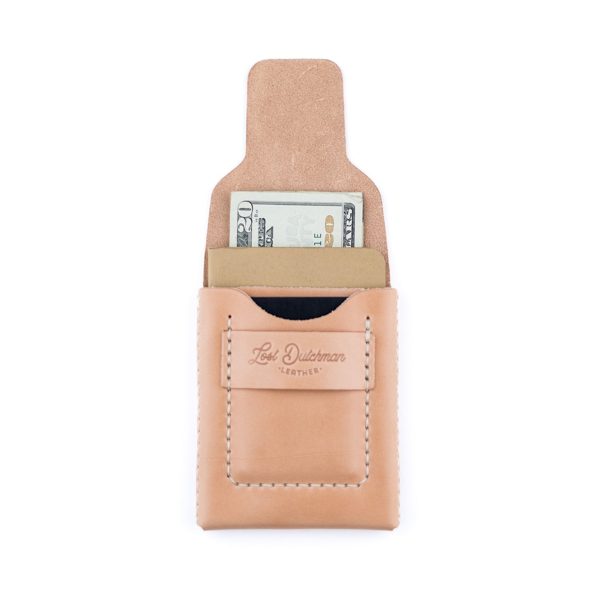 The Huckleberry Tall Notebook Wallet in Russet Leather