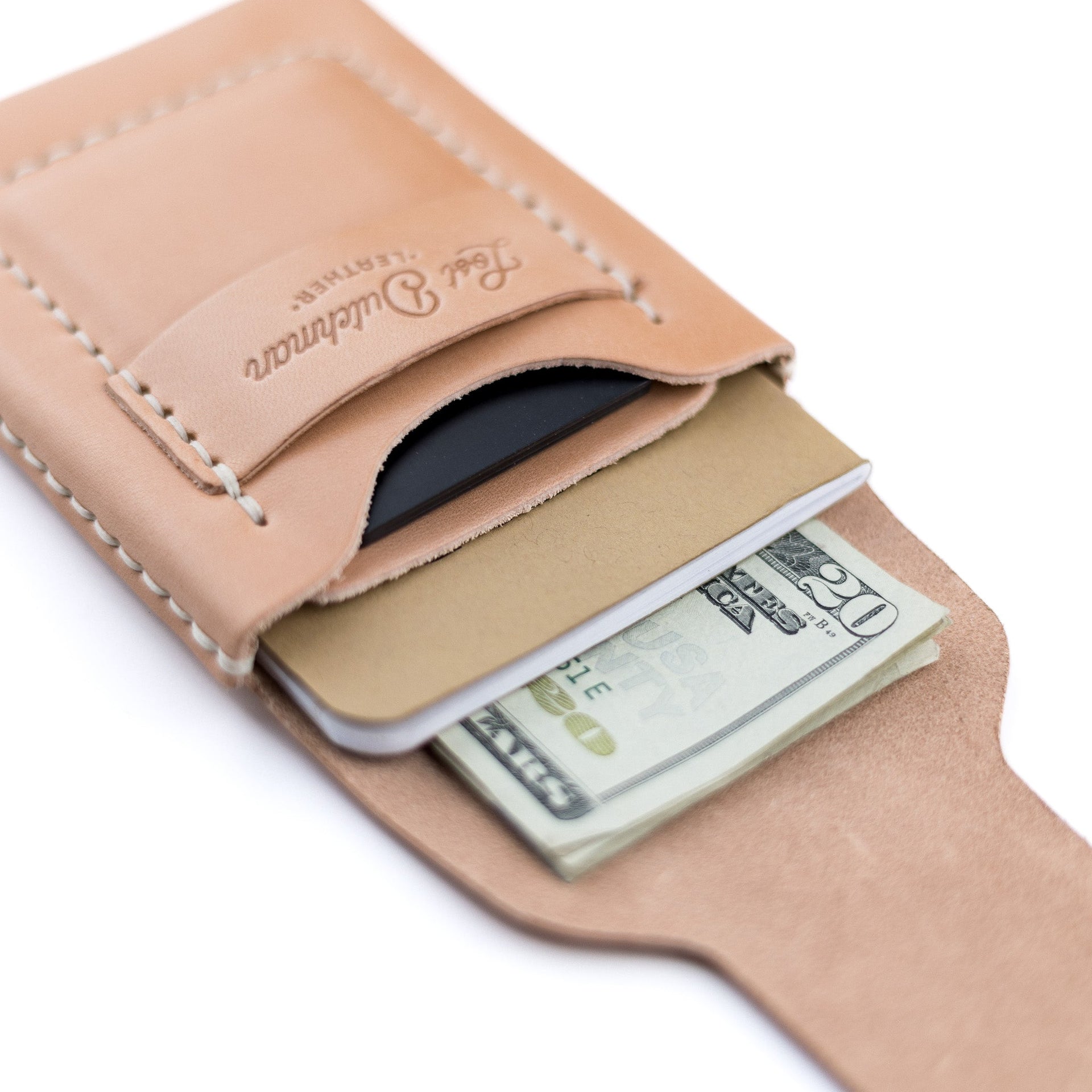 The Huckleberry Tall Notebook Wallet in Russet Leather