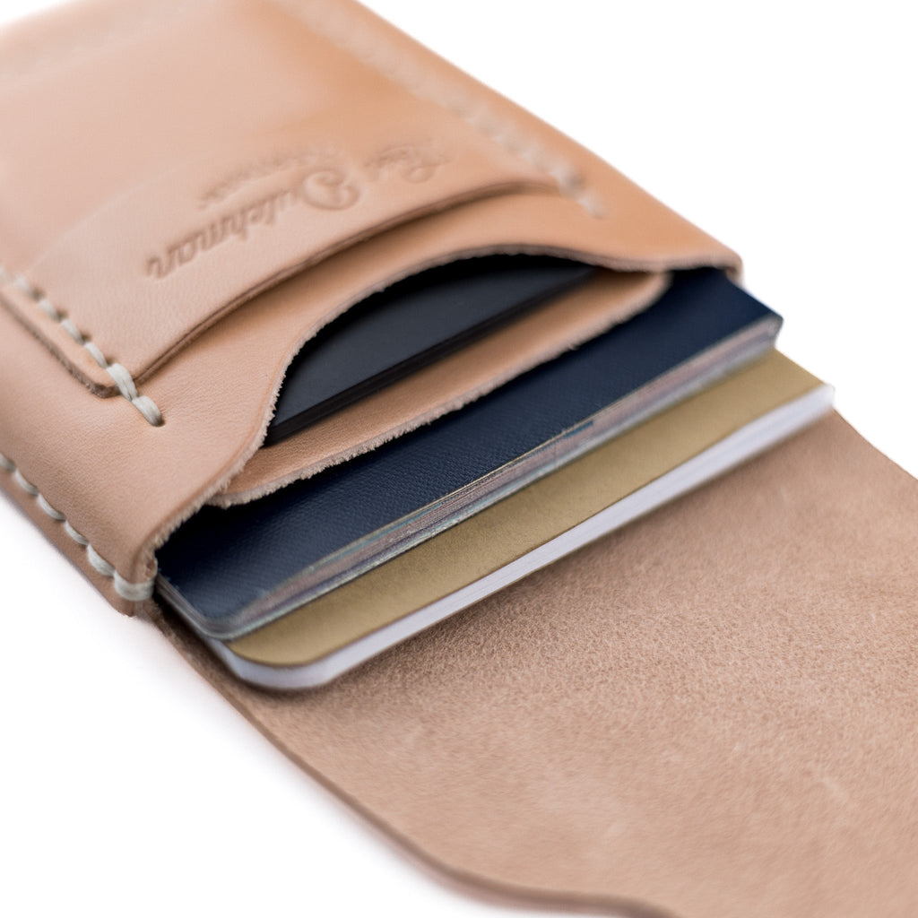 The Huckleberry Tall Notebook Wallet in Russet Leather