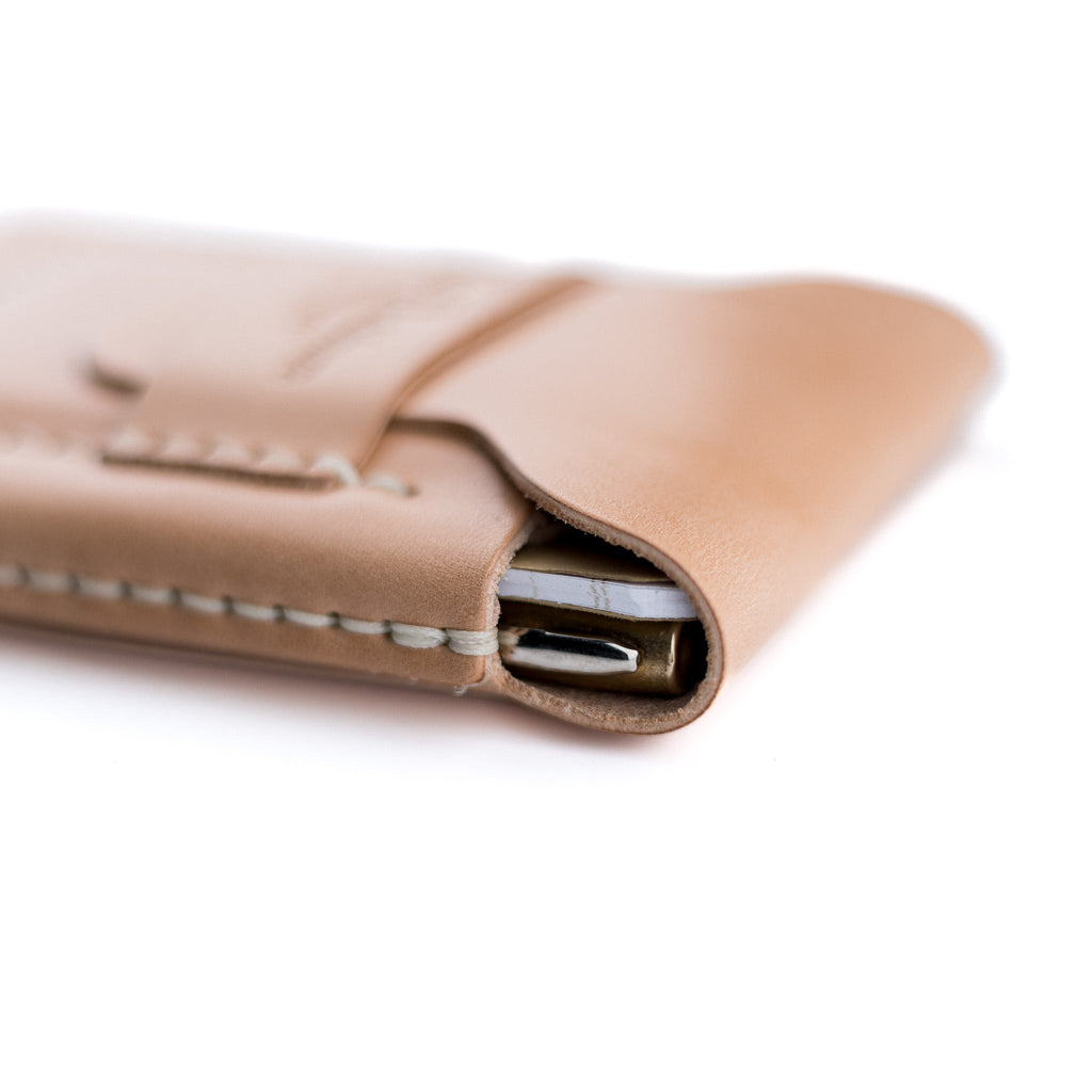 The Huckleberry Tall Notebook Wallet in Russet Leather
