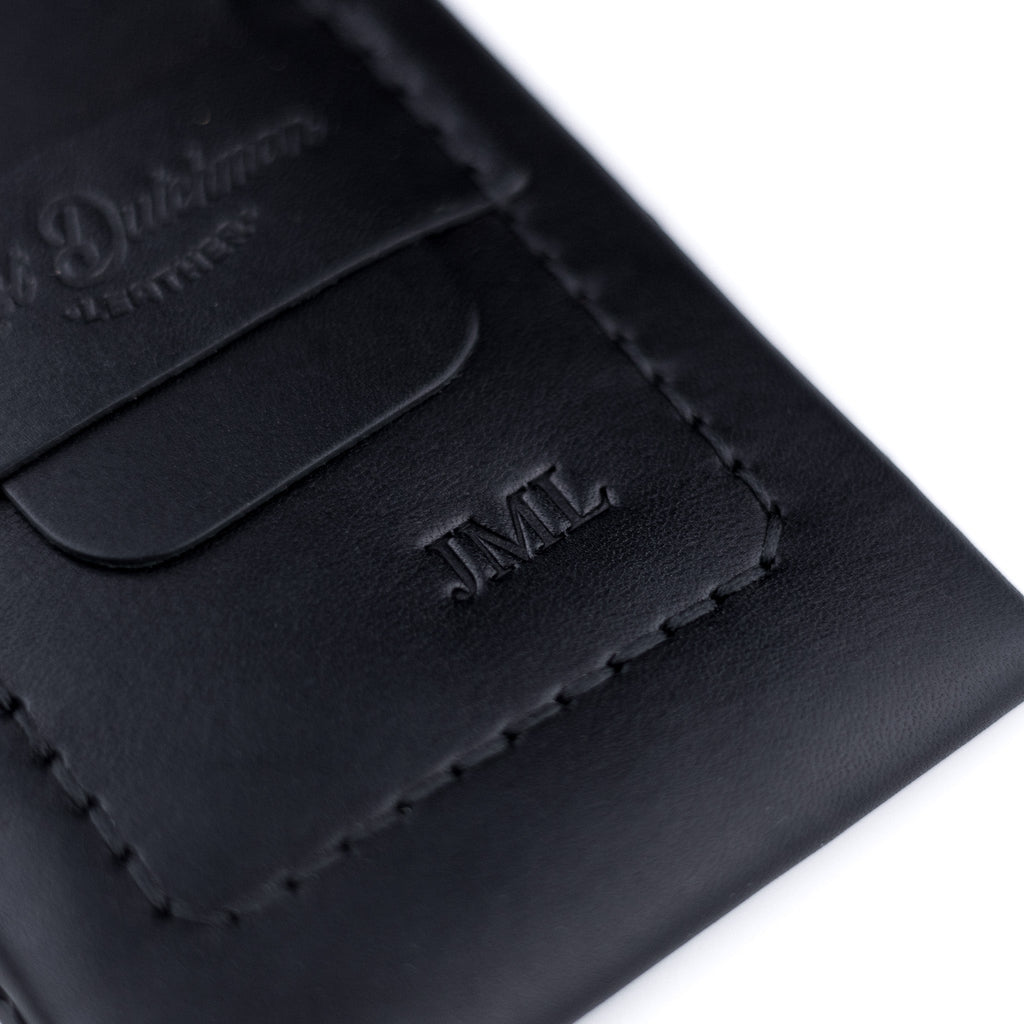 The Huckleberry Tall Leather Notebook Wallet – Black