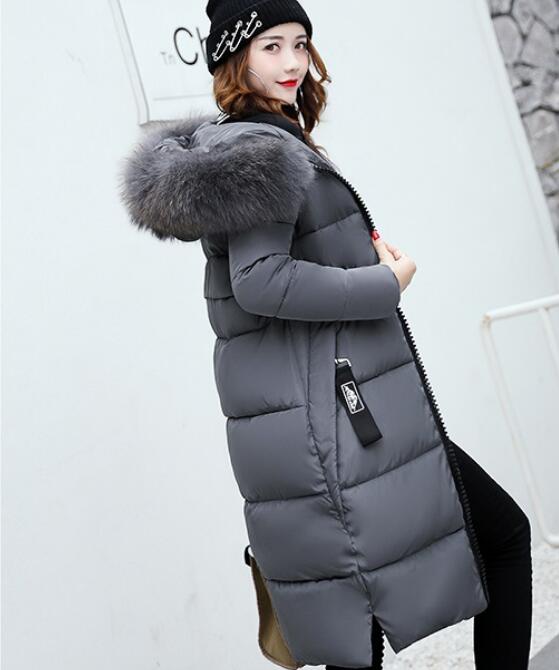 Women's Harajuku Puffer Parka with Detachable Faux Fur Hood - Image 5