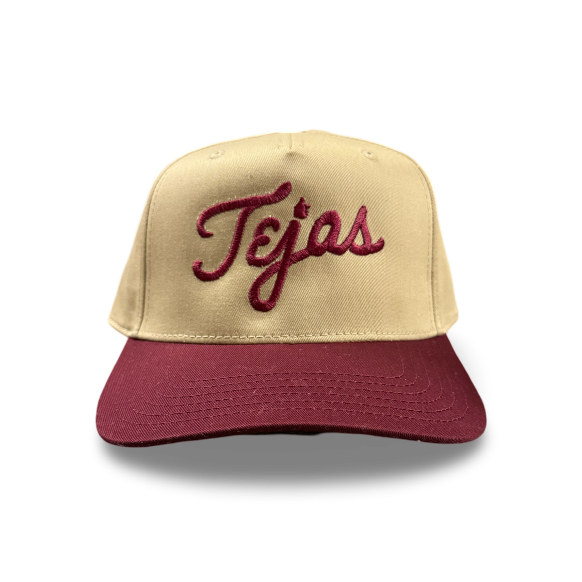 El Tejas A-Frame Snapback Hat - Two-Tone Cream & Multi Baseball Cap