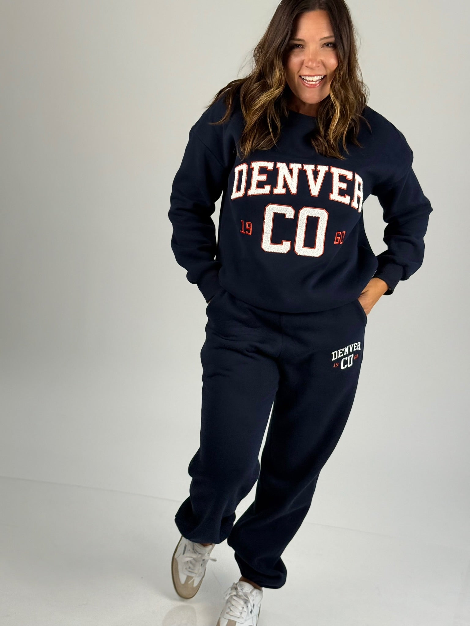 Denver Jogger Sweatpants Women's Relaxed Fit Navy Loungewear