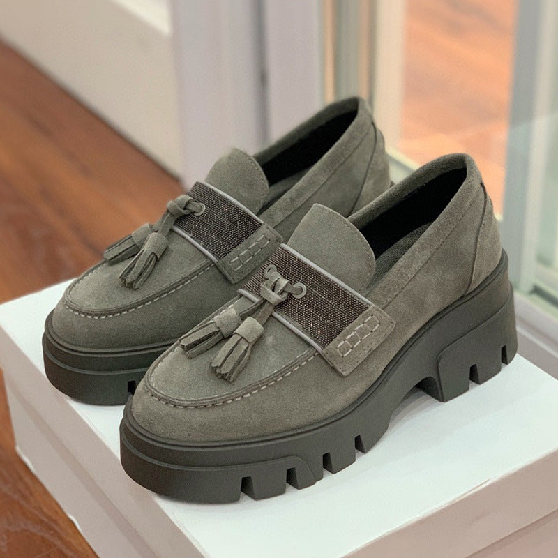 Chunky Platform Suede Loafers for Women - Harajuku Style - Image 5