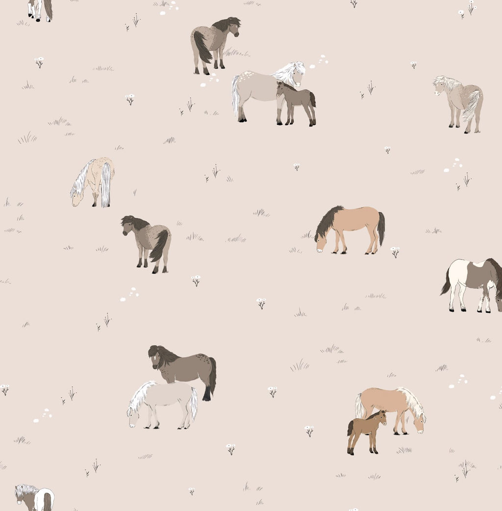 Trish Abstract Removable Wallpaper in Pink, Brown, Grey & White