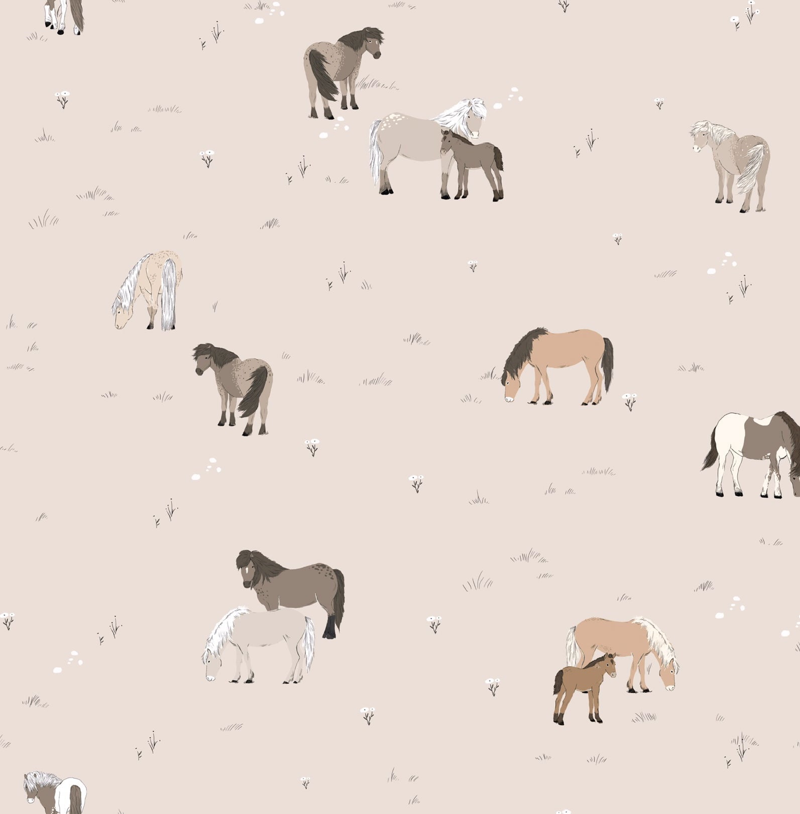 Trish Abstract Removable Wallpaper in Pink, Brown, Grey & White