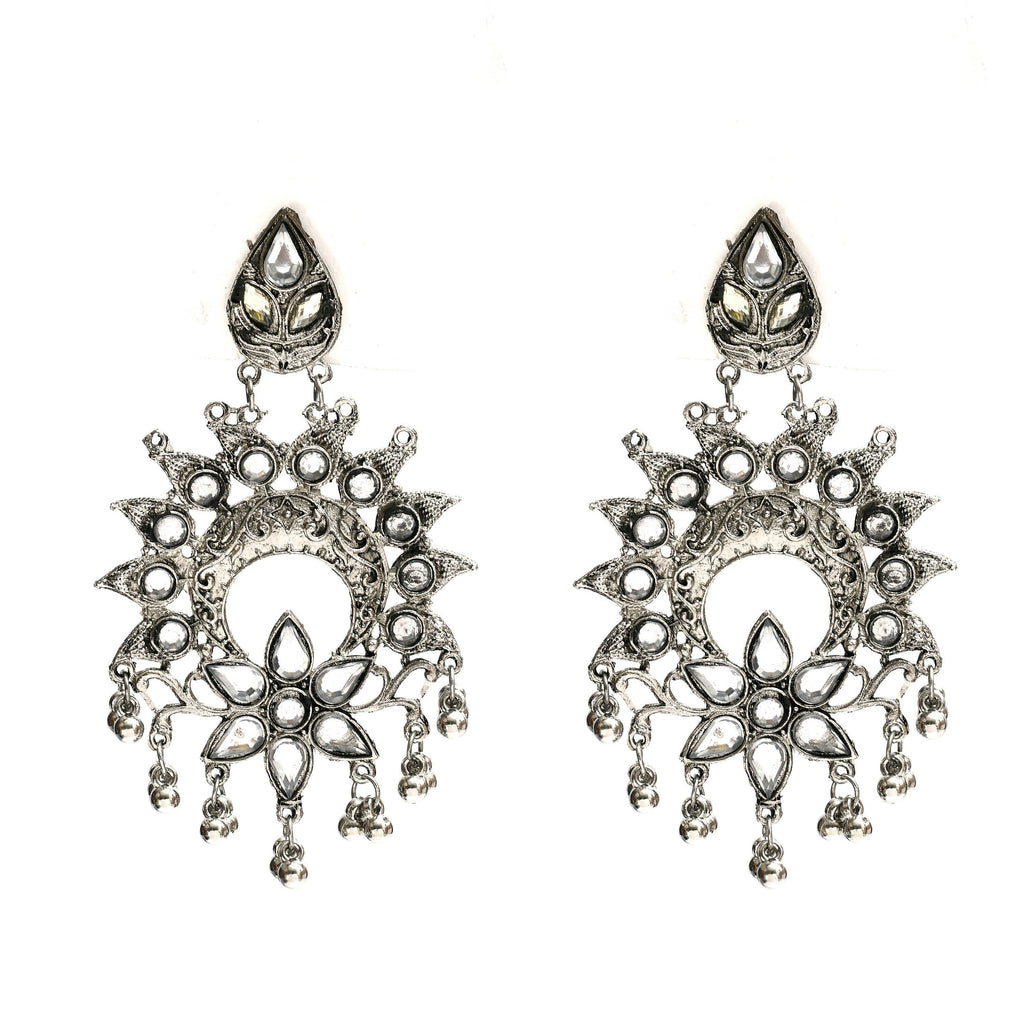 Oxidised Silver-Plated Brass Finish Rani Haar Necklace