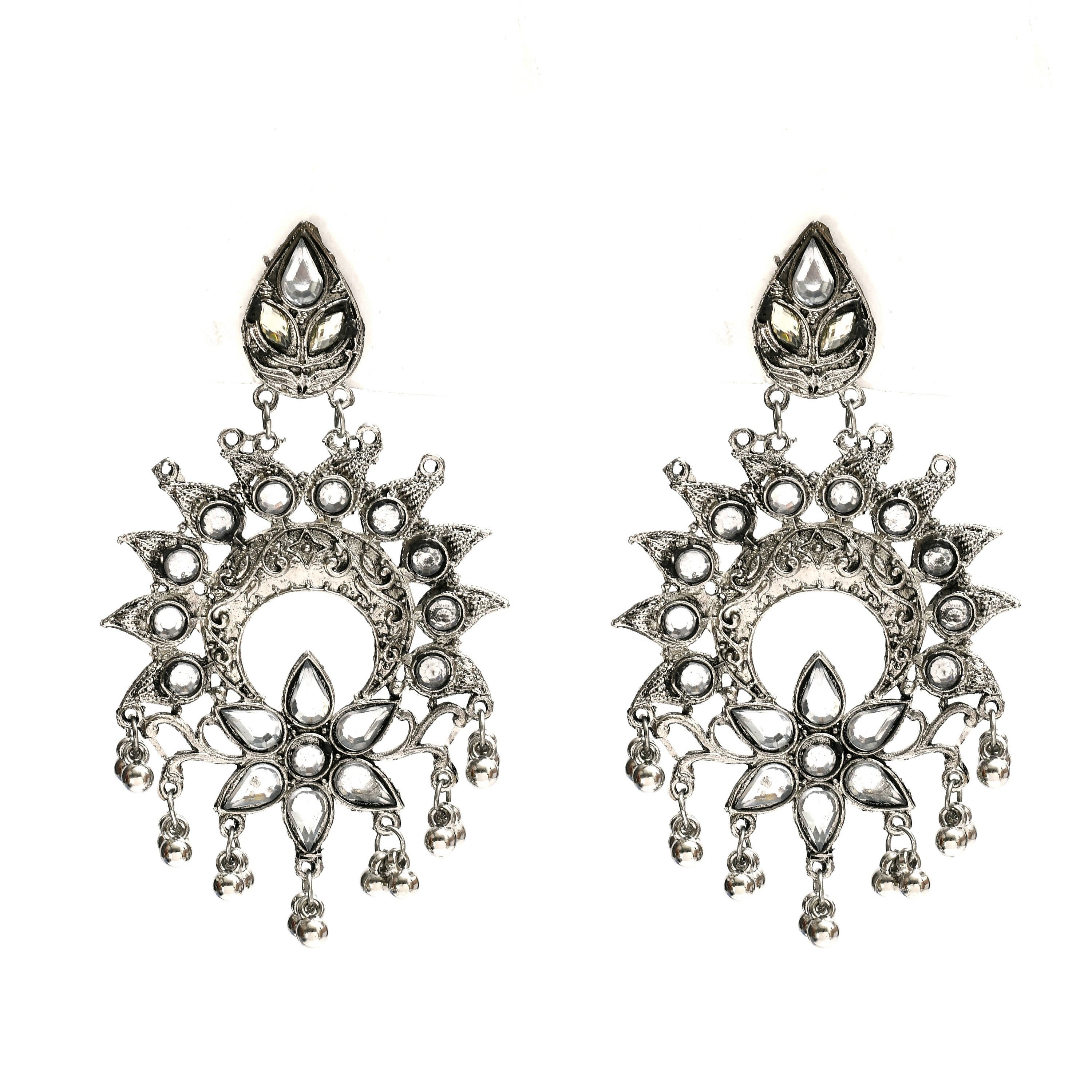 Oxidised Silver-Plated Brass Finish Rani Haar Necklace