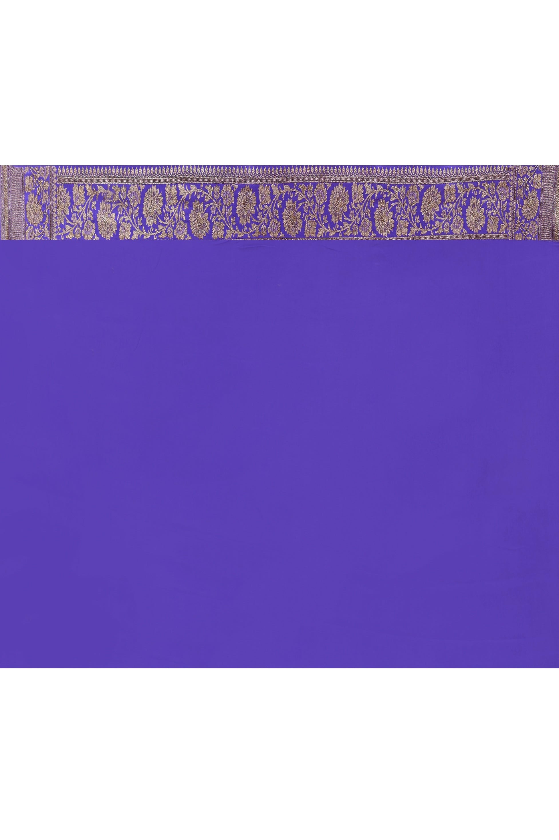 Lavender Crepe Chiffon Banarasi Silk Saree - Pure Handloom