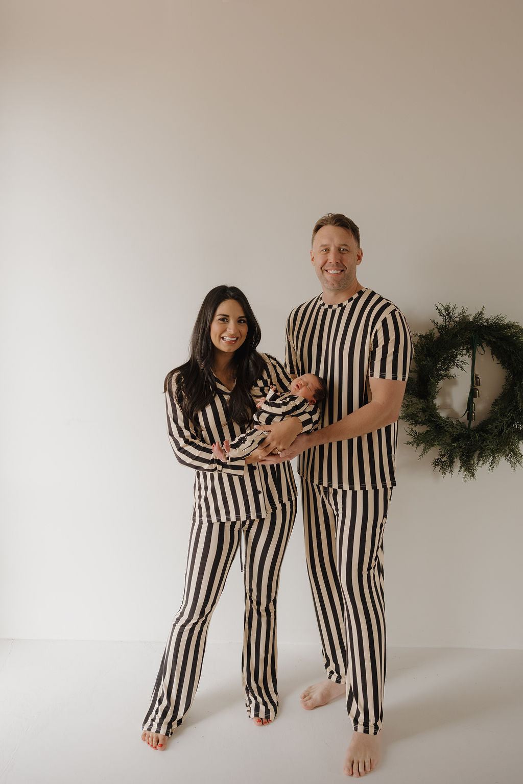 Bamboo Zip Pajamas | Midnight Stripe