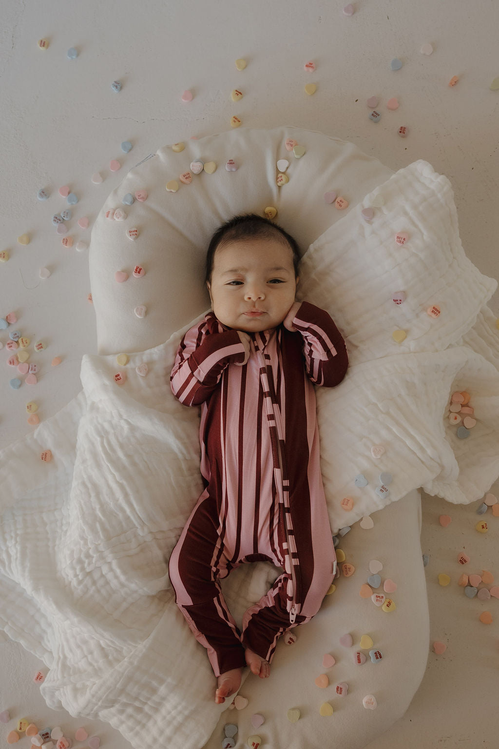 Bamboo Zip Pajamas | Sweetheart Stripes