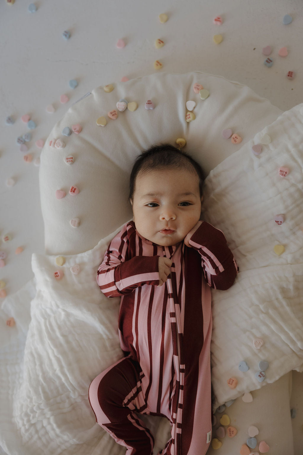 Bamboo Zip Pajamas | Sweetheart Stripes
