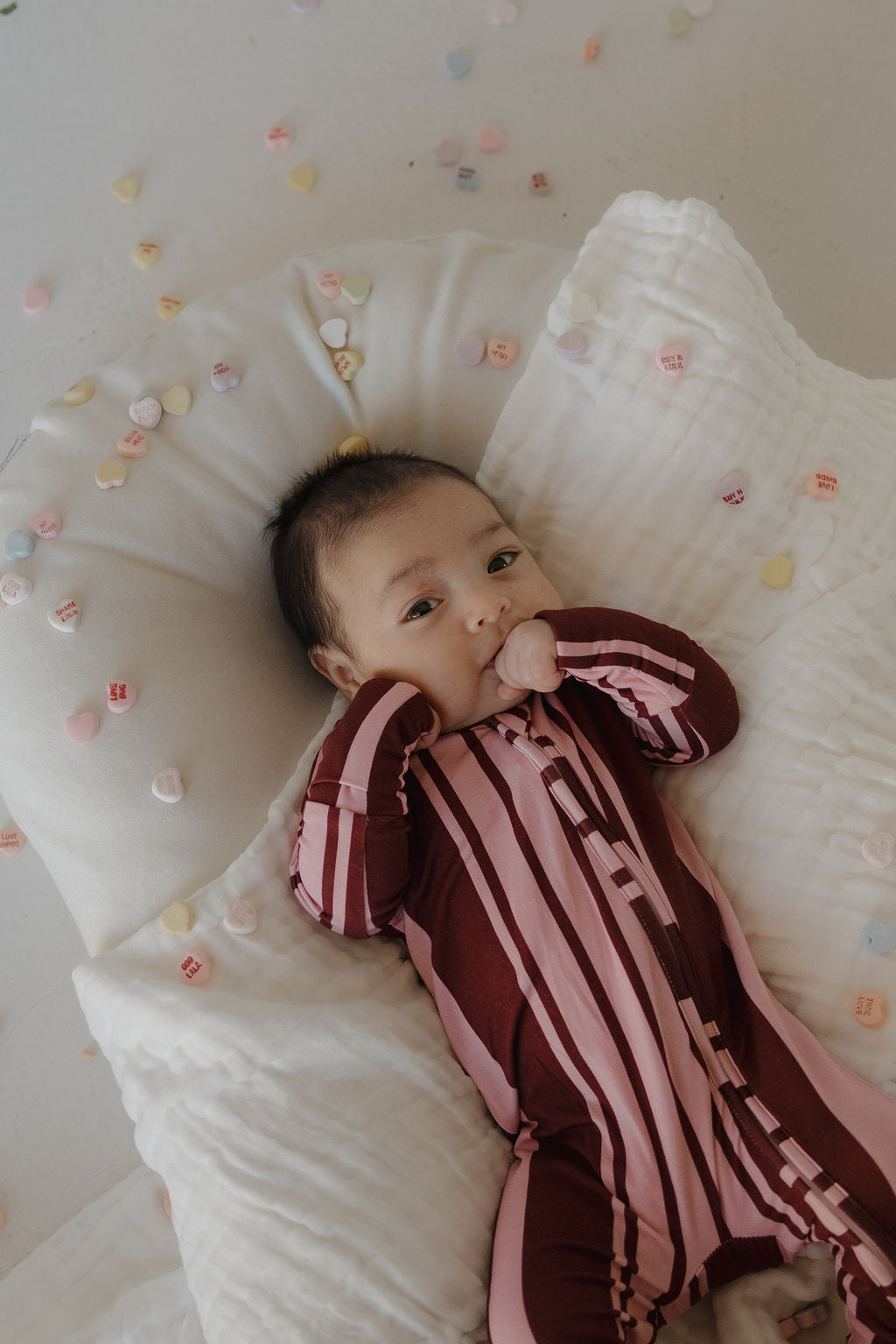 Bamboo Zip Pajamas | Sweetheart Stripes