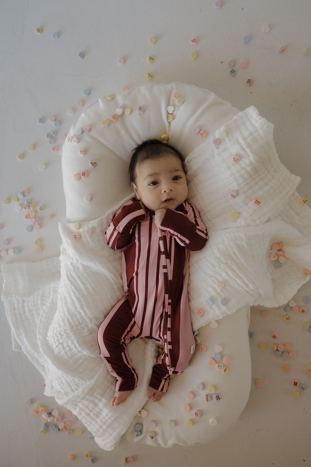 Bamboo Zip Pajamas | Sweetheart Stripes